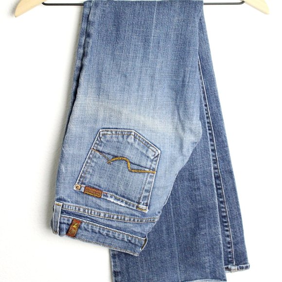 7 For All Mankind Denim - 7 FOR ALL MANKIND Women's Size 26 Medium-Blue Wash